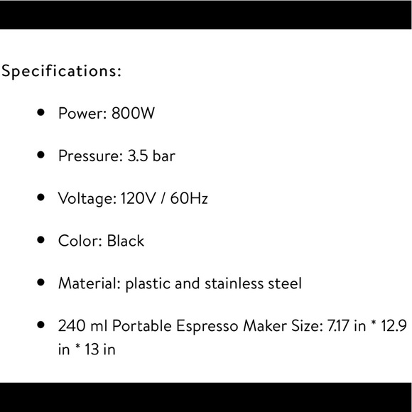 Espresso Machine 3.5 Bar 4 Cup Espresso Cappuccino - Picture 11 of 11